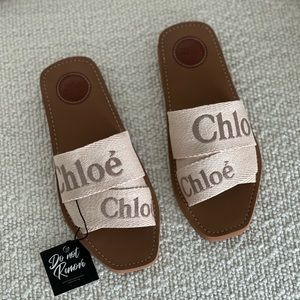 Chloe Women's Woody Logo Slide Sandals